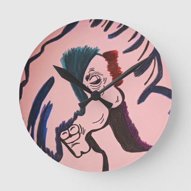 Reloj Redondo Mediano Magical Horse Round Pillow (Anverso)