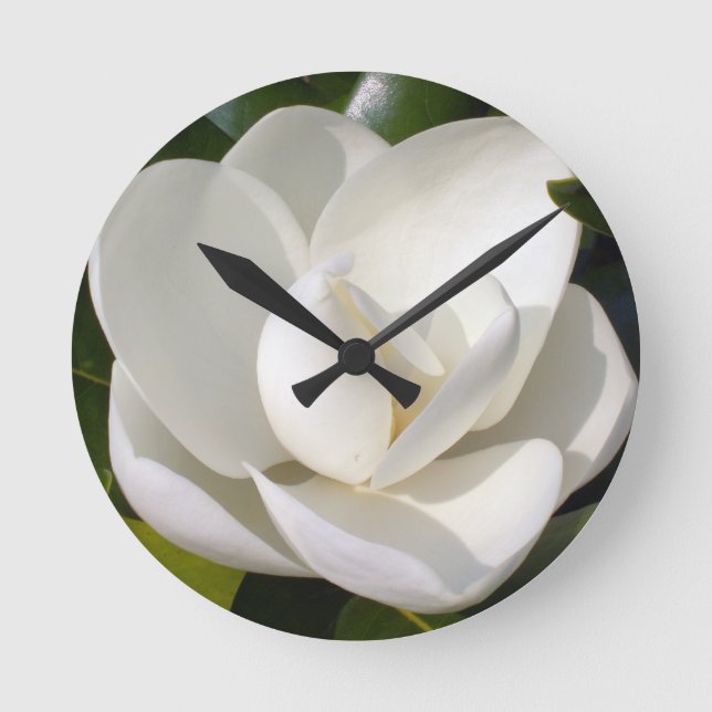 Reloj Redondo Mediano Magnolia Bloom (Anverso)