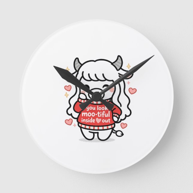 Reloj Redondo Mediano Maisie Moo Clock  (Anverso)