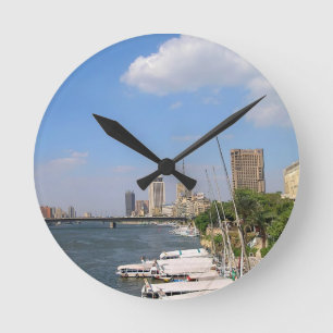 Reloj Redondo Mediano Malecón de El Cairo
