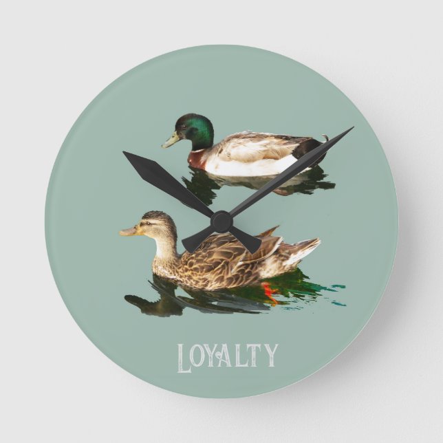 Reloj Redondo Mediano Mallas de los Ducks (Anverso)