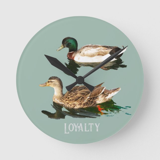 Reloj Redondo Mediano Mallas de los Ducks (Anverso)