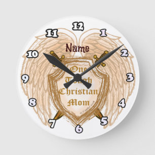 Reloj Redondo Mediano Mamá Cristiana Fuerte 