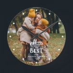 Reloj Redondo Mediano "Mamá, eres la mejor" foto personalizada<br><div class="desc">Añade tu foto y mensaje para mamá a este hermoso diseño para un regalo perfecto para el Día de la Madre,  Navidades,  cumpleaños,  etc.</div>