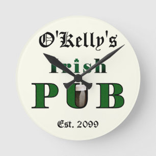 Reloj Redondo Mediano Man Cave Irish Pub Bar Tavern Wall Clock