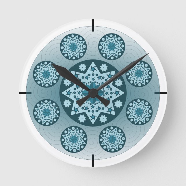 Reloj Redondo Mediano Mandala (Anverso)