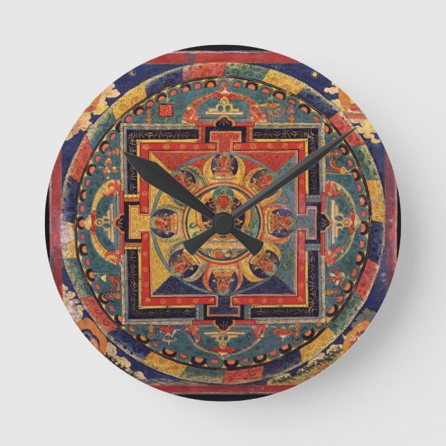 Reloj Redondo Mediano Mandala de Amitayus. Escuela tibetana del siglo XI (Anverso)