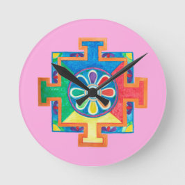 Reloj Redondo Mediano Mandala de la creación