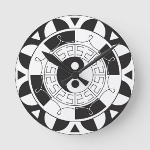 Reloj Redondo Mediano Mandala de Yin Yang