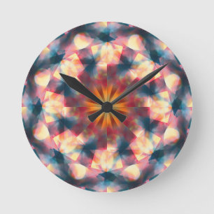 Reloj Redondo Mediano Mandala psicodélica de Kaleidoscópico de Prisma