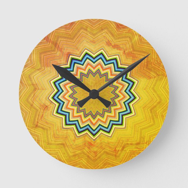 Reloj Redondo Mediano Mandala rusa (Anverso)