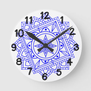 Reloj Redondo Mediano Mandalá Simple 2