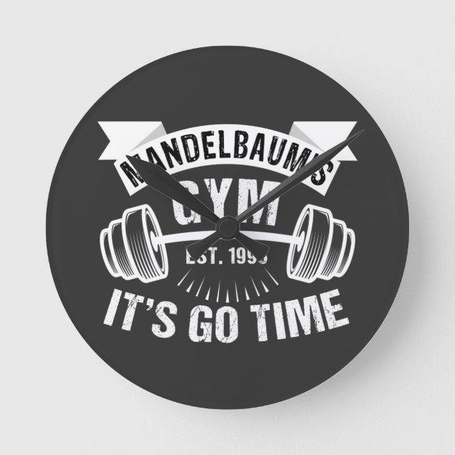Reloj Redondo Mediano Mandelbaum’s Gym It’s Go Time (Anverso)