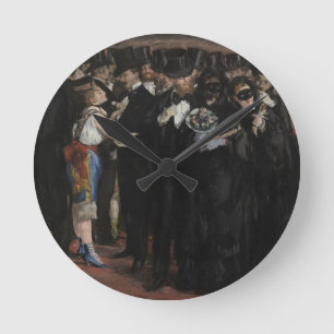 Reloj Redondo Mediano Manet   Masked Ball at the Opera, 1873
