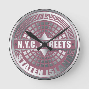 Reloj Redondo Mediano Manhole Covers Staten Island