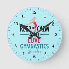 Reloj Redondo Mediano Mantener la calma y amar la gimnasia