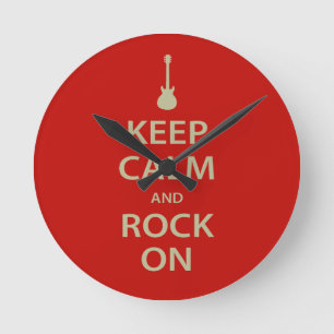 Reloj Redondo Mediano ¡Mantengan la calma y la roca!