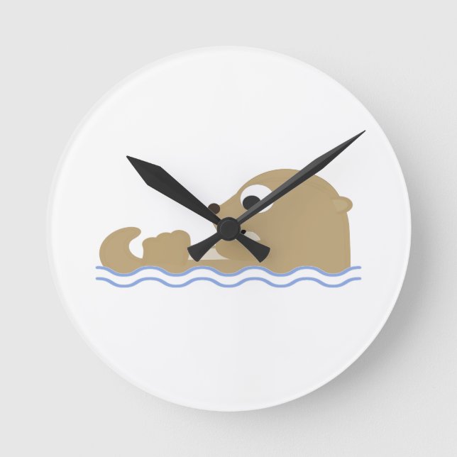 Reloj Redondo Mediano Mantequilla flotante (Anverso)