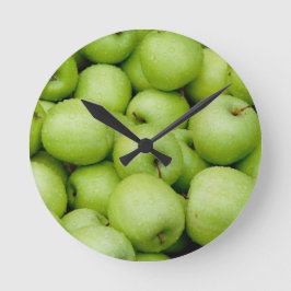 Reloj Redondo Mediano Manzana verde fresca