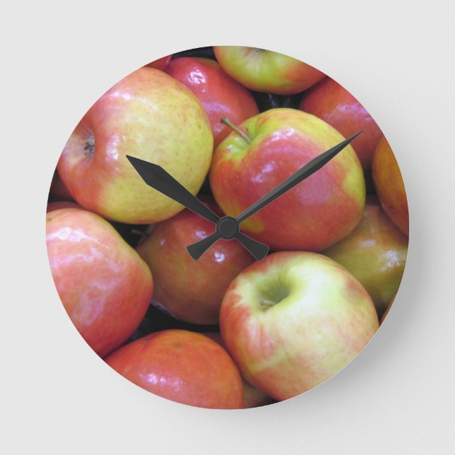 Reloj Redondo Mediano Manzanas (Anverso)