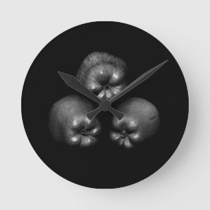 Reloj Redondo Mediano Manzanas - Bella Artes Clásico Elegante Diversión 