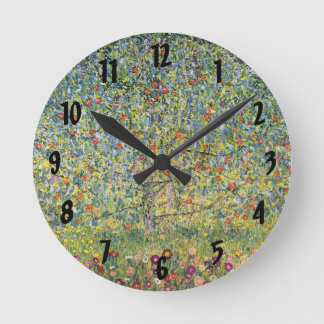 Reloj Redondo Mediano Manzano por Gustav Klimt, Arte Nouveau Vintage