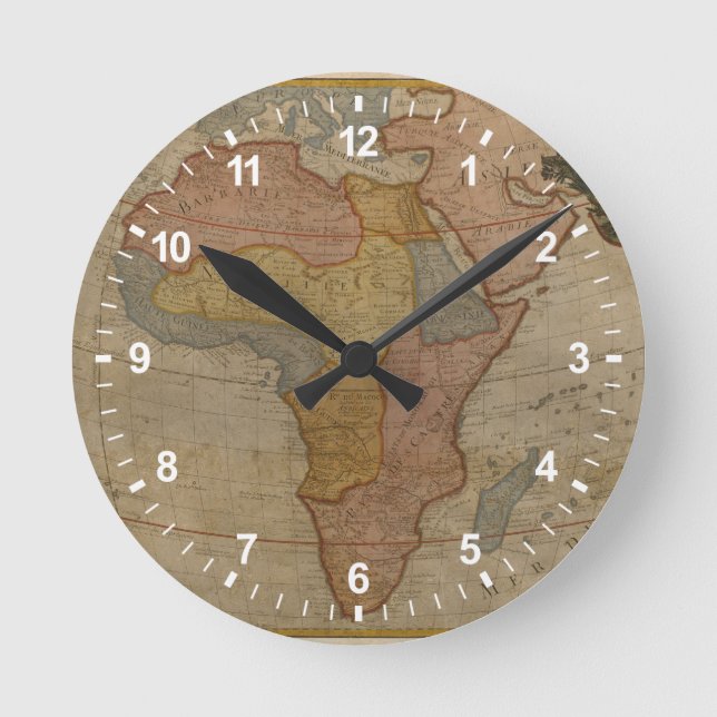 Reloj Redondo Mediano Map of Africa | 1700 (Anverso)