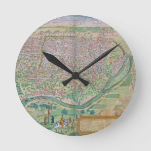 Reloj Redondo Mediano Map of Cairo, from 'Civitates Orbis Terrarum' by G