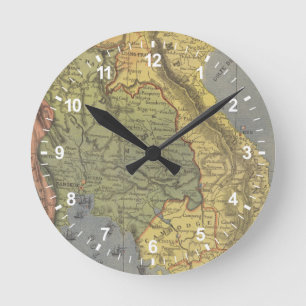 Reloj Redondo Mediano Map of the Kingdom of Siam