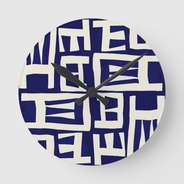 Reloj Redondo Mediano Mapa africano - Marfil de la Marina (Anverso)