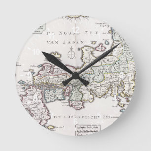 Reloj Redondo Mediano Mapa antiguo de Japón el   1769