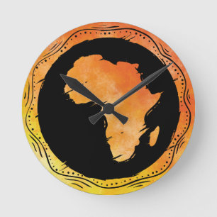 Reloj Redondo Mediano Mapa de África