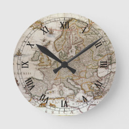 Reloj Redondo Mediano Mapa de Antigüedades de Europa por Willem Jansz Bl