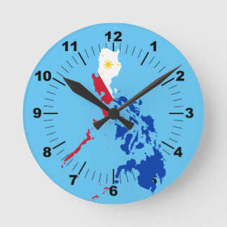 Reloj Redondo Mediano Mapa de Filipinas