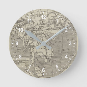 Reloj Redondo Mediano Mapa de la ruta propuesta a China de Birmania