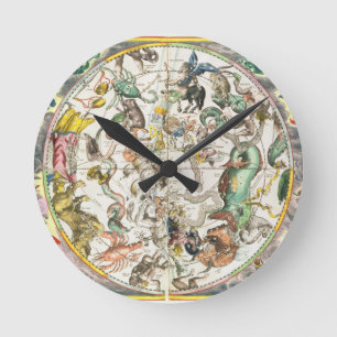 Reloj Redondo Mediano Mapa del hemisferio meridional, 'del Celestia