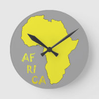Mapa divertido de África amarillo