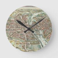 Mapa pictórico vintage de París (1615)