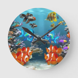 Reloj Redondo Mediano Mar acuático