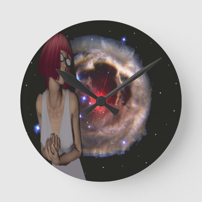 Reloj Redondo Mediano Maravilla cósmica (Anverso)