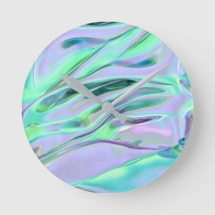 Reloj Redondo Mediano Marbled Wall Clock Round iridescent