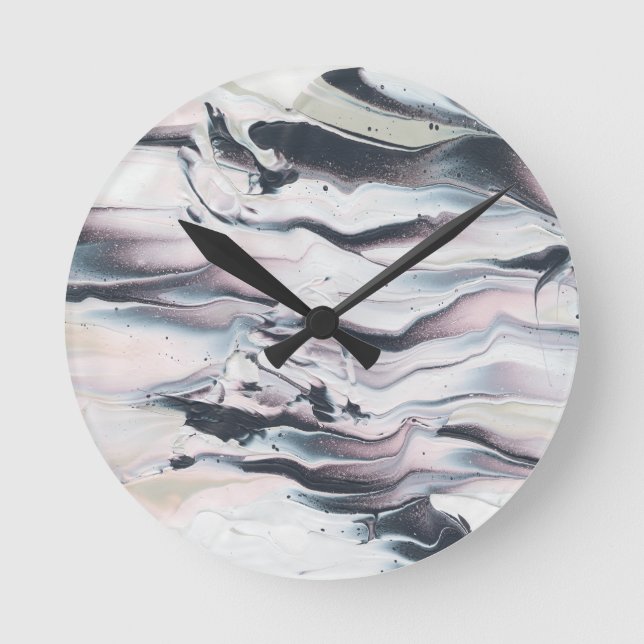 Reloj Redondo Mediano Marbling V Crop (Anverso)