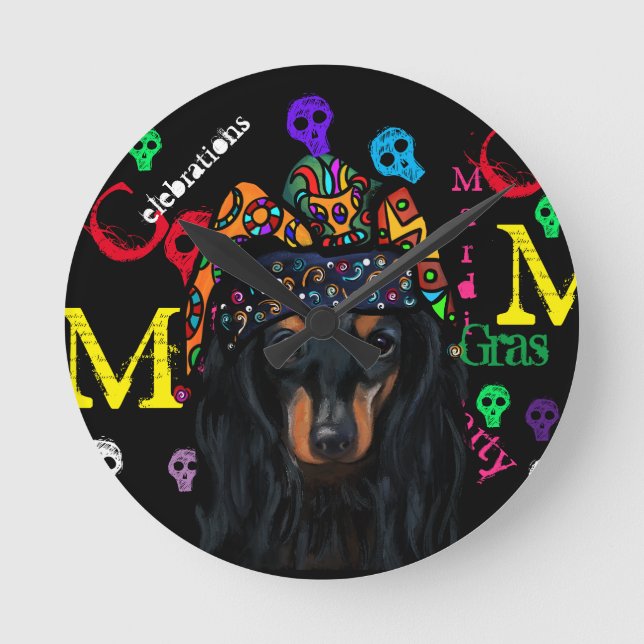 Reloj Redondo Mediano Mardi GRAS (Anverso)