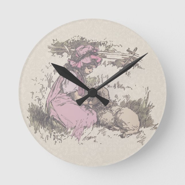 Reloj Redondo Mediano María tuvo una rima de crianza de cordero (Anverso)