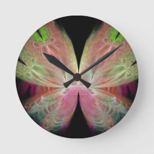 Reloj Redondo Mediano Mariposa