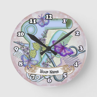 Reloj Redondo Mediano Mariposa Beautician