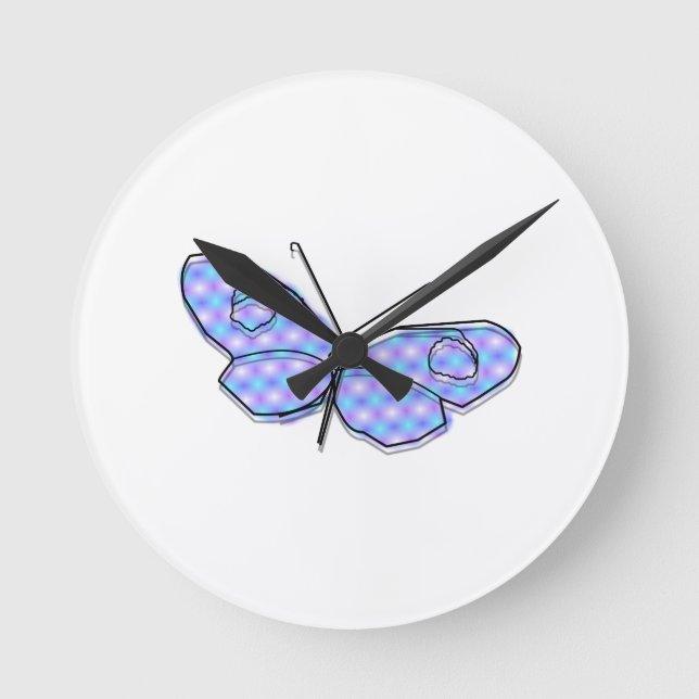 Reloj Redondo Mediano Mariposa cósmica (Anverso)