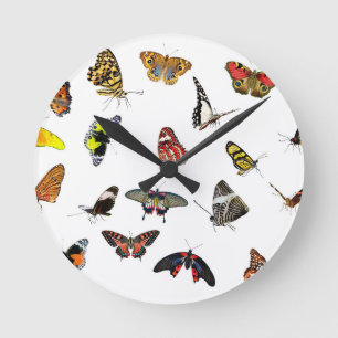 RELOJ REDONDO MEDIANO MARIPOSAS