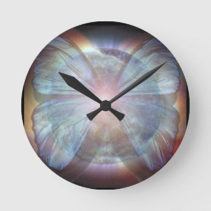 Reloj Redondo Mediano Mariposas hermosas