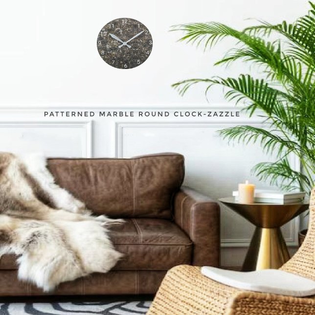 Reloj Redondo Mediano Mármol con estacas (Subido por el creador)
